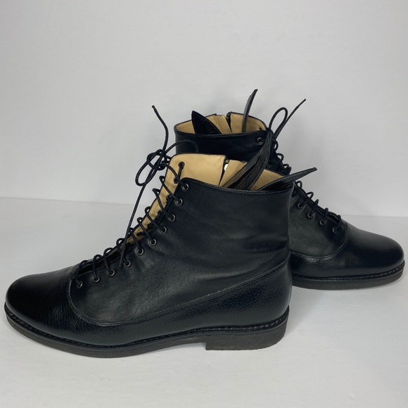 AUTHENTIC MINNA PARIKKA BUNNY COMBAT BOOTS LEATHER - Picture 6 of 15